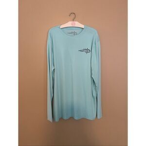 Reel Life Teal Long Sleeve Shirt Mens Size XL